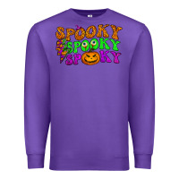 Purple spooky with lightning bolt Premium Sweatshirt - BundleAndBundleShop