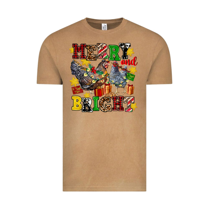 Chicken Merry And Bright Vintage Tee by AdoDesignShop | Teevron
