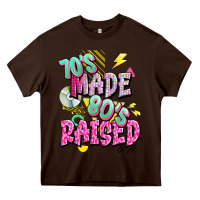 Chocolate Brown 70s made 80s raised Heavy Core Tee - texasbilliewilder