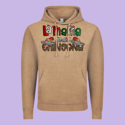 La Mama Mas Chingona Vintage Hoodie Designed By Cowhidedigitalart