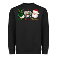 Black peace love christmas Heavyweight Sweatshirt - BundleAndBundleShop