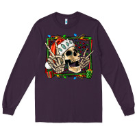 Plum Christmas happy skeleton Long Sleeve Tee - Jasminsmagicworld