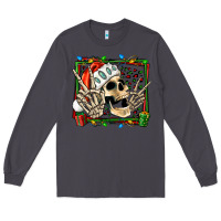 Smoke Christmas happy skeleton Long Sleeve Tee - Jasminsmagicworld