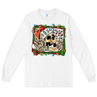 White Christmas happy skeleton Long Sleeve Tee - Jasminsmagicworld