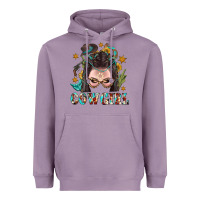Lavender Western Cowgirl Braid Hair Heavyweight Hoodie - BundleAndBundleShop