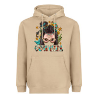 Mushroom Western Cowgirl Braid Hair Heavyweight Hoodie - BundleAndBundleShop