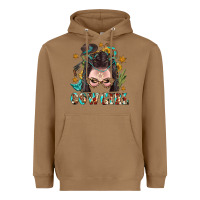 Toasted Coconut Western Cowgirl Braid Hair Heavyweight Hoodie - BundleAndBundleShop