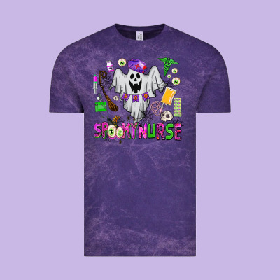 Spooky Nurse Vintage Tee Designed By Adodesignshop