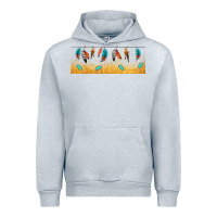 Heather Grey native American feathers Urban Hoodie - TumblerDesignByShophia
