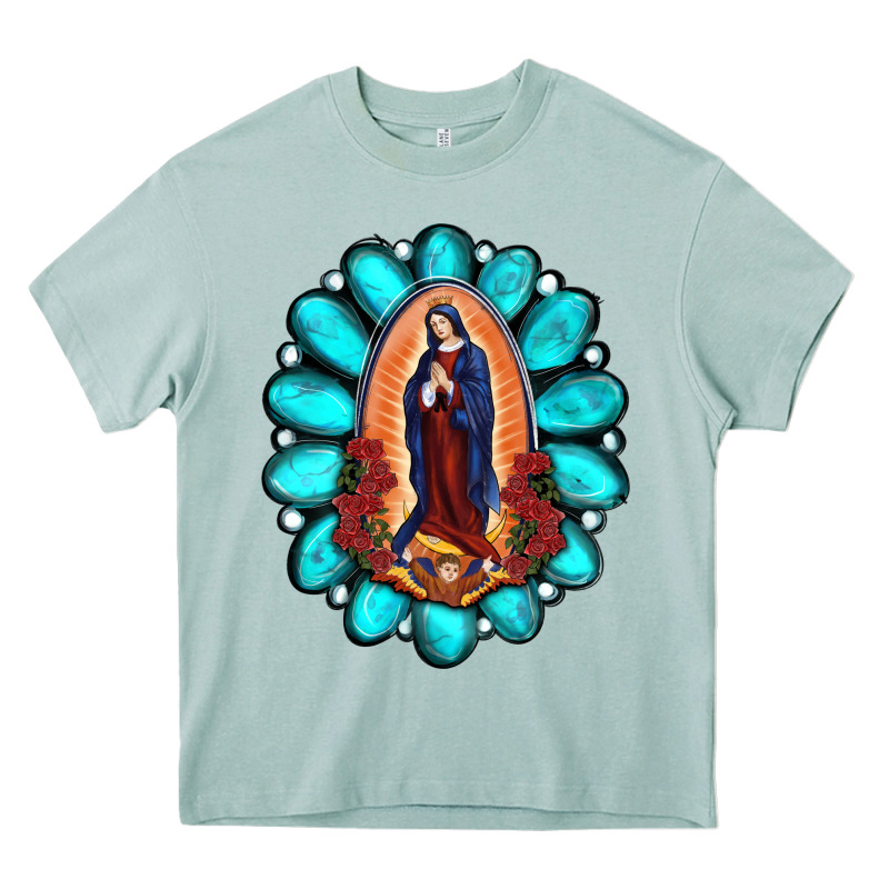 Gemstone Lady Of Guadalupe Heavy Core Tee by RanaPortraitStore | Teevron