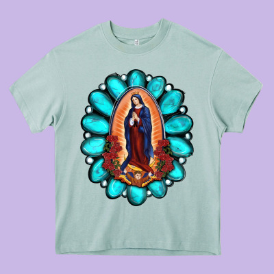 Heavy Core Tee Gemstone Lady Of Guadalupe