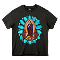 Asphalt Gemstone Lady Of Guadalupe Heavy Core Tee - RanaPortraitStore