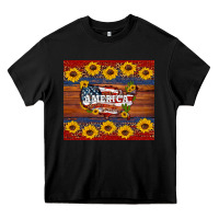 Black usa map Heavy Core Tee - Artiststas