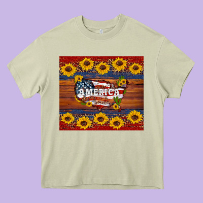 Usa Map Heavy Core Tee Designed By Artiststas