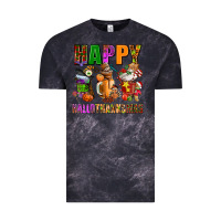 Cloud Black happy hallothanksmas Vintage Tee - AdoDesignShop