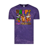 Cloud Purple happy hallothanksmas Vintage Tee - AdoDesignShop