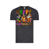 Vintage Black happy hallothanksmas Vintage Tee - AdoDesignShop