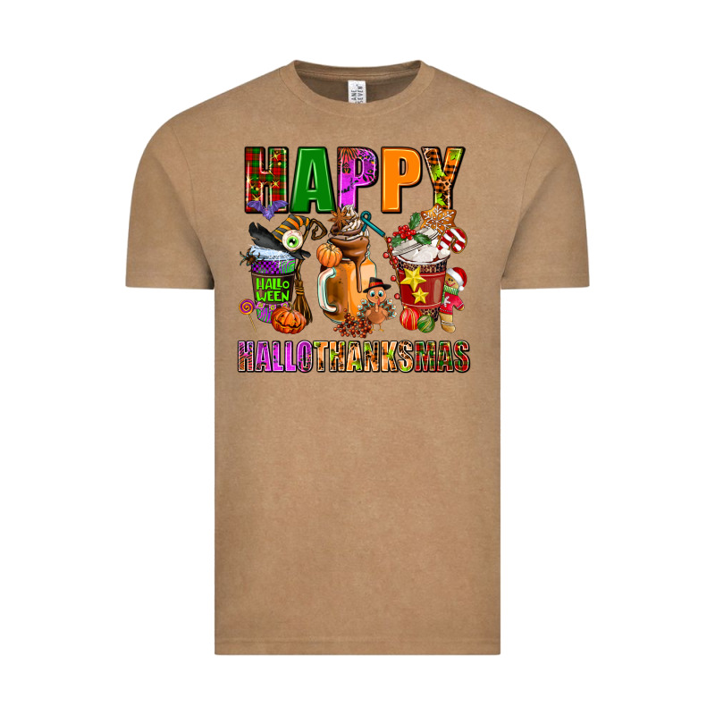 Happy Hallothanksmas Vintage Tee by AdoDesignShop | Teevron