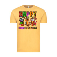 Vintage Mustard happy hallothanksmas Vintage Tee - AdoDesignShop