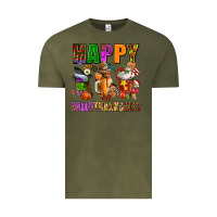 Vintage Olive happy hallothanksmas Vintage Tee - AdoDesignShop