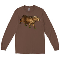 Chestnut Capybara Long Sleeve Tee - LillyAllenDesigns