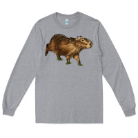 Heather Grey Capybara Long Sleeve Tee - LillyAllenDesigns