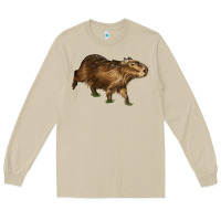 Mushroom Capybara Long Sleeve Tee - LillyAllenDesigns