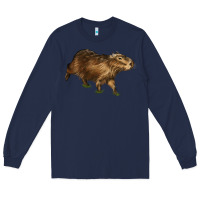 Navy Capybara Long Sleeve Tee - LillyAllenDesigns