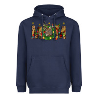 Navy Western Mom With Reindeer Heavyweight Hoodie - BundleAndBundleShop