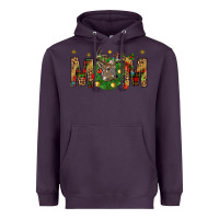 Plum Western Mom With Reindeer Heavyweight Hoodie - BundleAndBundleShop
