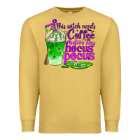 Antique Gold this witch needs coffee before any hocus pocus Premium Sweatshirt - BundleAndBundleShop