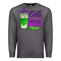Charcoal Heather this witch needs coffee before any hocus pocus Premium Sweatshirt - BundleAndBundleShop