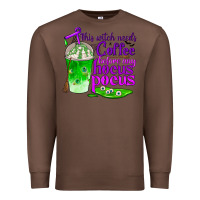 Chestnut this witch needs coffee before any hocus pocus Premium Sweatshirt - BundleAndBundleShop