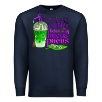 Navy this witch needs coffee before any hocus pocus Premium Sweatshirt - BundleAndBundleShop