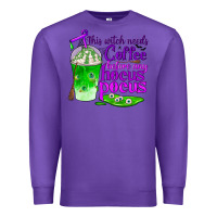 Purple this witch needs coffee before any hocus pocus Premium Sweatshirt - BundleAndBundleShop