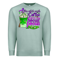 Seafoam this witch needs coffee before any hocus pocus Premium Sweatshirt - BundleAndBundleShop