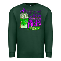 Sports Green this witch needs coffee before any hocus pocus Premium Sweatshirt - BundleAndBundleShop