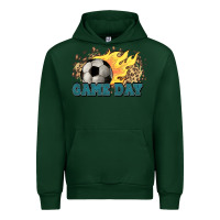 Foreset Green Game day Soccer leopard flames fireball Urban Hoodie - HowdyJamesFarm
