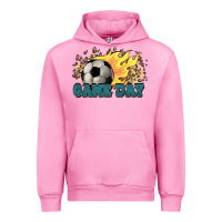 Fuchsia Pink Game day Soccer leopard flames fireball Urban Hoodie - HowdyJamesFarm