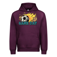 Mauve Wine Game day Soccer leopard flames fireball Urban Hoodie - HowdyJamesFarm