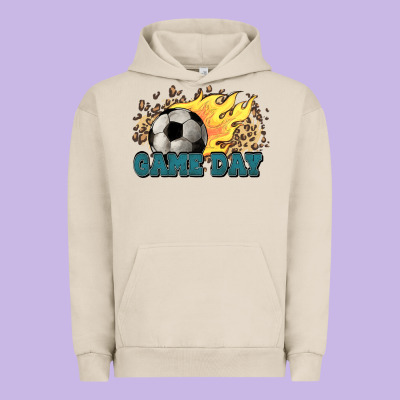 Game Day Soccer Leopard Flames Fireball Urban Hoodie Designed By Howdyjamesfarm