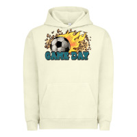 Pigment Pistachio Game day Soccer leopard flames fireball Urban Hoodie - HowdyJamesFarm