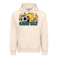 Sandshell Game day Soccer leopard flames fireball Urban Hoodie - HowdyJamesFarm