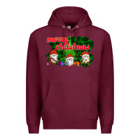 Burgundy Merry Christmas - Gnome - Gnome Premium Hoodie - Bettercallsaul