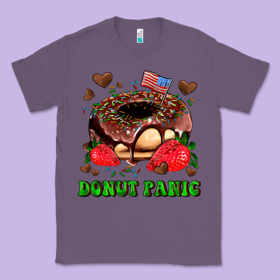 Donut Panic Classic Tee Designed By Adodesignshop