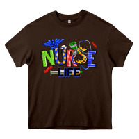 Chocolate Brown autism nurse life Heavy Core Tee - texasbilliewilder