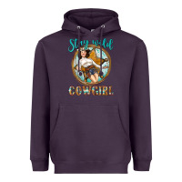Plum Western Stay Wild Cowgirl Heavyweight Hoodie - BundleAndBundleShop