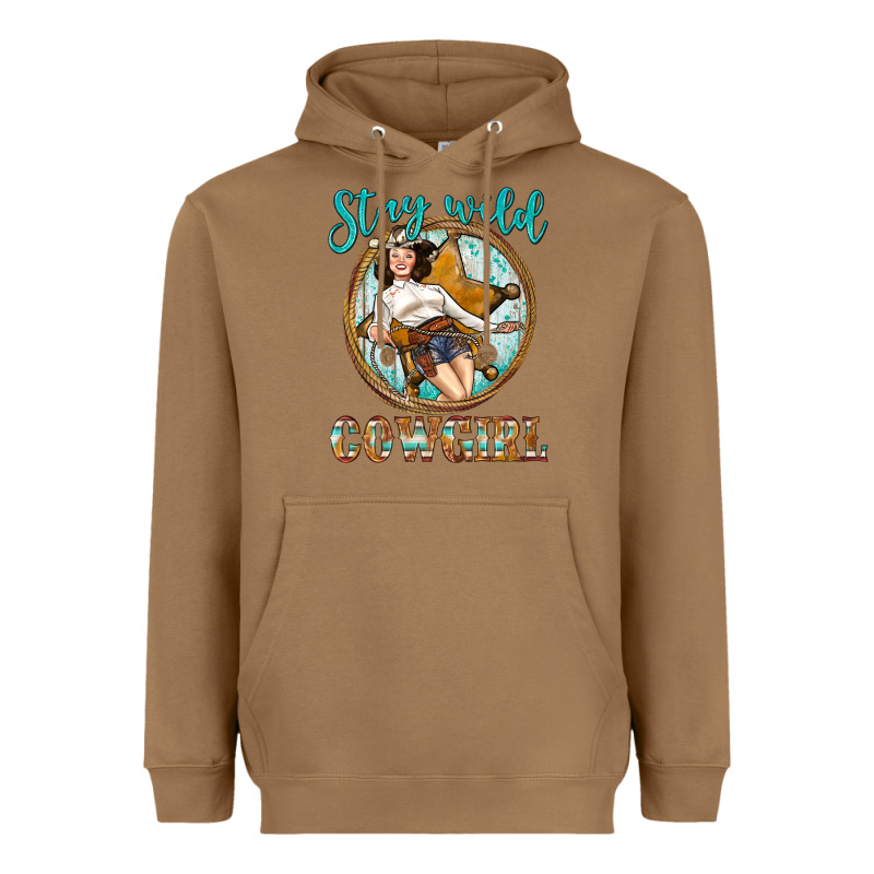 Western Stay Wild Cowgirl Heavyweight Hoodie by BundleAndBundleShop | Teevron