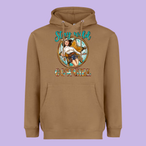 Western Stay Wild Cowgirl Heavyweight Hoodie Designed By Bundleandbundleshop