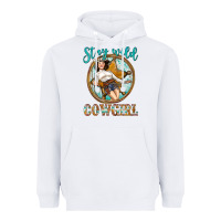 White Western Stay Wild Cowgirl Heavyweight Hoodie - BundleAndBundleShop